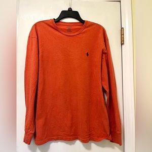 Polo Ralph Lauren Orange Long Sleeve Tee Shirt Men’s Size Medium